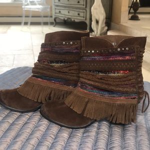 Pair Suede ankle boots